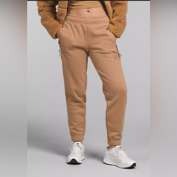 NWT The North Face Heavyweight Fleece Women’s Sz S Tan‎ Beige Sweatpants Joggers - Picture 1 of 14